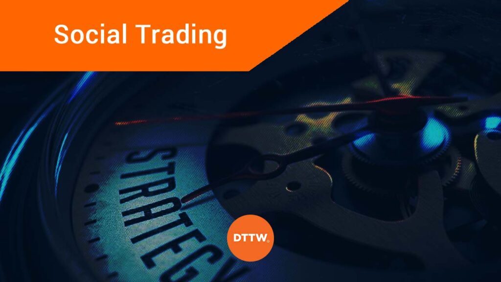 social trading strategy represented by a compass