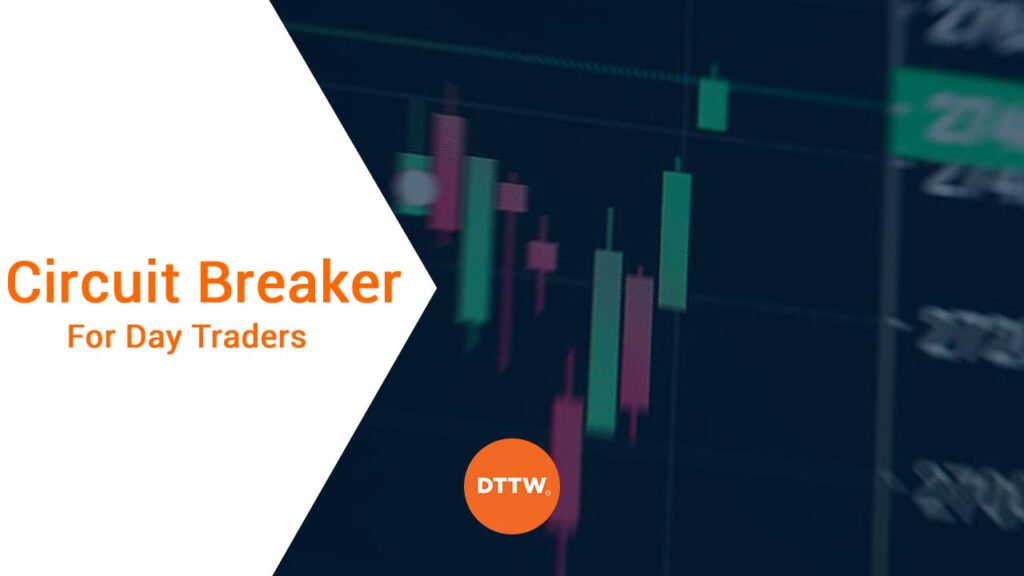 circuit breaker with a candlestick chart in background