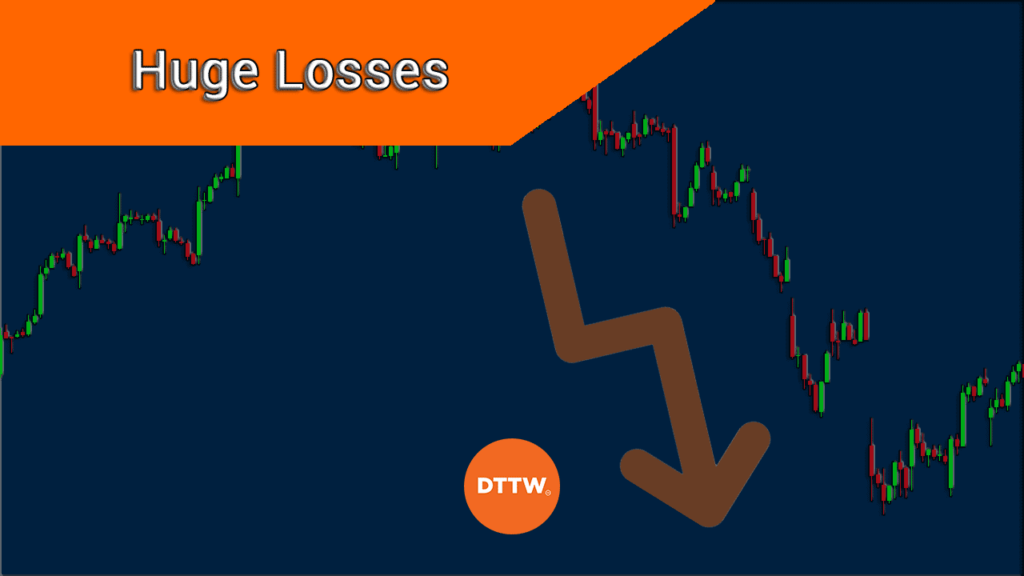 chart with a huge trading losses